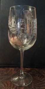 Wine glass engraving